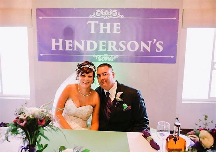 Bride and Groom signage